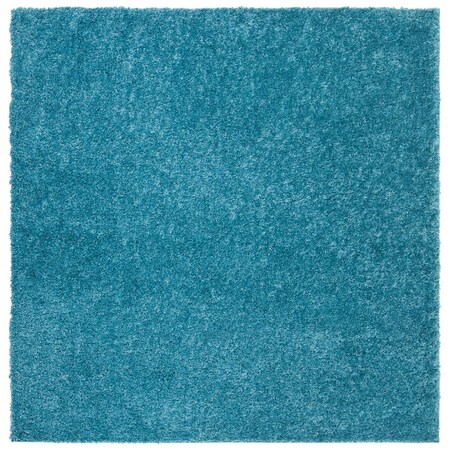 Safavieh August Shag Power Loomed Square Area Rug, Turquoise - 6 ft.-7 in. x 6 ft.-7 in. AUG900K-7SQ